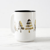 Holiday Blessing | Lila Foto aus Gold und Schwarze Zweifarbige Tasse (Vorderseite Links)
