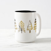 Holiday Blessing | Lila Foto aus Gold und Schwarze Zweifarbige Tasse (VorderseiteRechts)