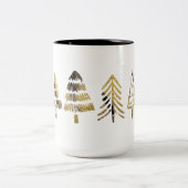 Holiday Blessing | Lila Foto aus Gold und Schwarze Zweifarbige Tasse (Mittel)
