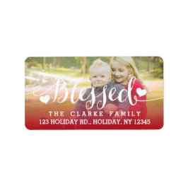 Holiday Blessings | Foto Address Label Adressaufkleber