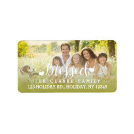 Holiday Blessings | Holiday Foto Address Label Adressaufkleber