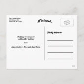 Holiday Blessings | Holiday Foto Postkarte (Rückseite)