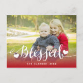 Holiday Blessings | Holiday Foto Postkarte (Vorderseite)