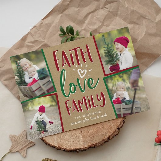 Holiday Blessings | Weihnachtsfoto-Collage Card Feiertagskarte