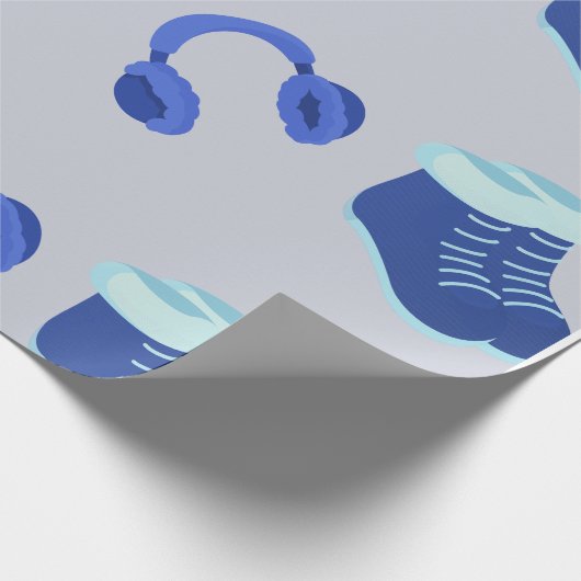Holiday Blue Geschenkpapier (Ecke)