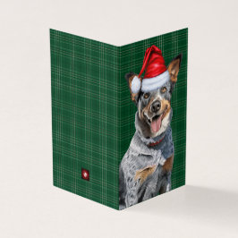 Holiday Blue Heeler Dog Green Karierte Weihnachten