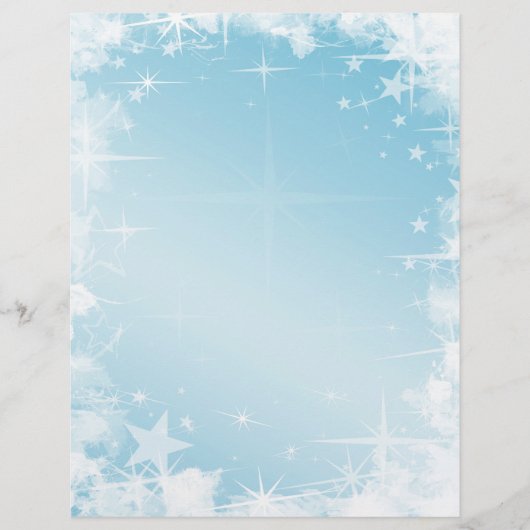 Holiday Blue Stars Letterhead (Vorderseite)
