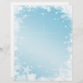 Holiday Blue Stars Letterhead (Vorne/Hinten)