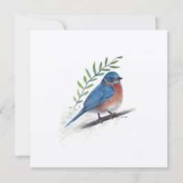 Holiday Bluebird Art Bird Card Feiertagskarte