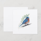 Holiday Bluebird Art Bird Card Feiertagskarte (Vorne/Hinten)