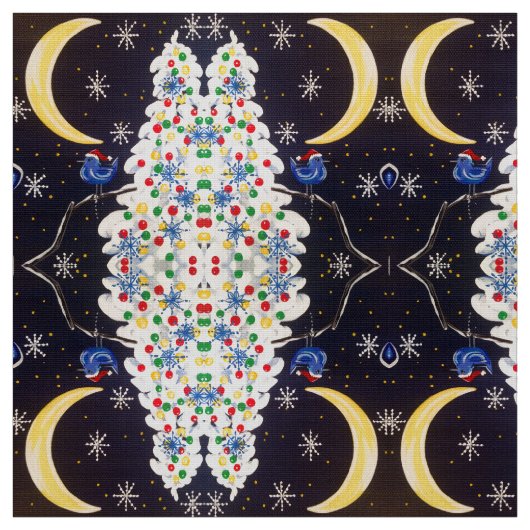 Holiday Bluebird Moon Stoff (Muster)