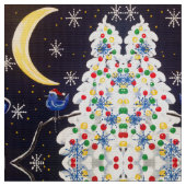 Holiday Bluebird Moon Stoff (Nahaufnahme)