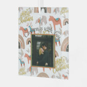 Holiday Boho Foto Theme Ornament Aus Glas (Vorderseite links)