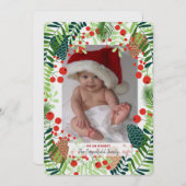 Holiday Bold Foto Card Einladung (Vorne/Hinten)