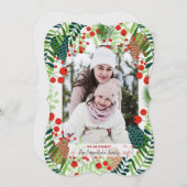 Holiday Bold Foto Card Einladung (Vorne/Hinten)