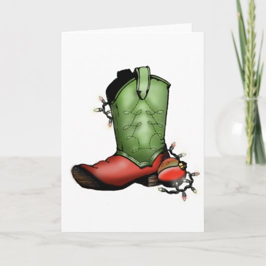 Holiday Boot Card Feiertagskarte (Vorderseite)