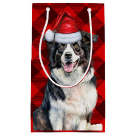 Holiday Border Collie Red Buffalo Karierte Weihnac Kleine Geschenktüte