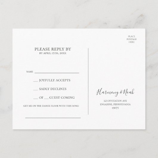 Holiday Botanical | Champagne Song Request UAWG Postkarte (Rückseite)