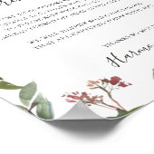 Holiday Botanical | White Unplugony Zeremony Poster (Ecke)