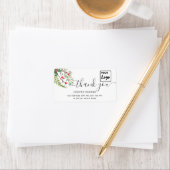 Holiday botanische heilige individuelle Logo danke Adressaufkleber (Insitu)