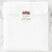 Holiday Bouquet Brautparty Name Runder Aufkleber (Tasche)
