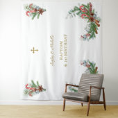 Holiday Bouquets Twins 1. Geburtstag Taufe Wandteppich (Beispiel)