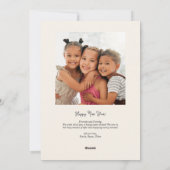 Holiday Bow Foto Holiday Card Feiertagskarte (Rückseite)