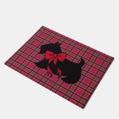 Holiday Bow Scottish Terrier Doormat Fußmatte (Schrägansicht)