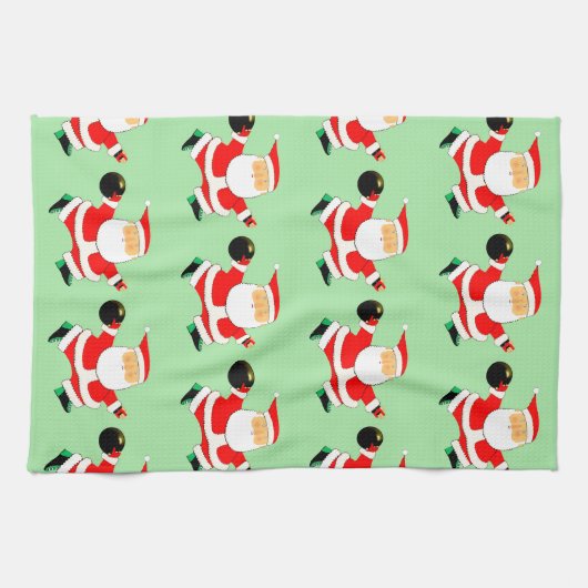 Holiday Bowl Bowling Geschenke Geschirrtuch (Horizontal)