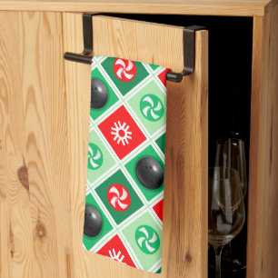 Holiday Bowl Bowling-Geschenke Geschirrtuch