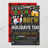Holiday Bowling Party Einladung (Vorne/Hinten)