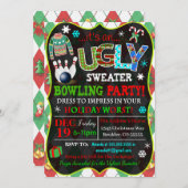 Holiday Bowling Party Einladung (Vorne/Hinten)