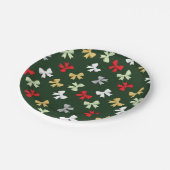 Holiday Bows Pappteller (Schrägansicht)