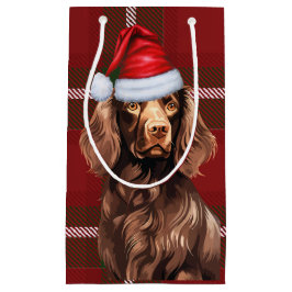 Holiday Boykin Spaniel Dog Karierte Weihnachten Kleine Geschenktüte