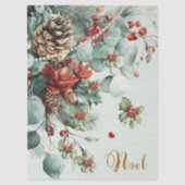 Holiday Branches Tree Tissue Paper Seidenpapier (Vorderseite)