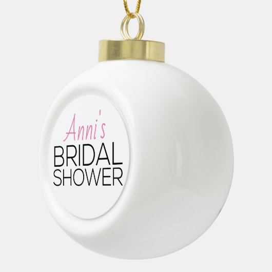 Holiday Brautparty Favor Keramik Kugel-Ornament (Rechts)