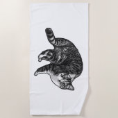 Holiday Break Tabby Strandtuch (Vorderseite)