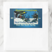 Holiday Brew, Ale and Beer Labels Rechteckiger Aufkleber (Tasche)