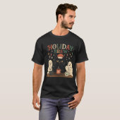 Holiday Brew - Niedlich Black Cat & Ghosts Weihnac T-Shirt (Vorne ganz)