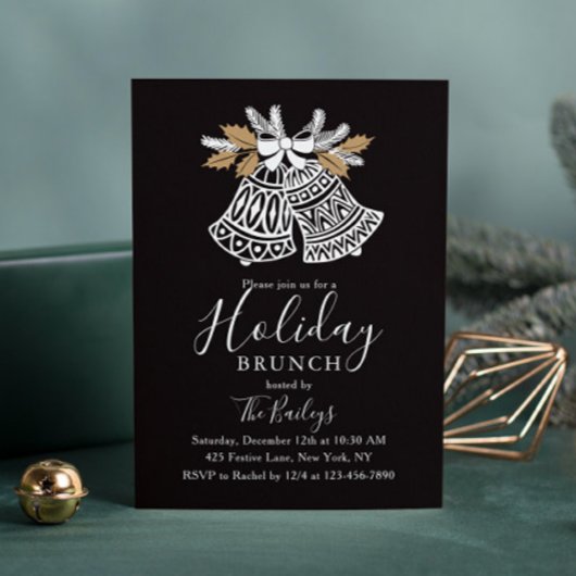 Holiday Brunch | Christmas Brunch Chic Bells Einladung