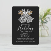 Holiday Brunch | Christmas Brunch Chic Bells Einladung (Stehend Vorderseite)