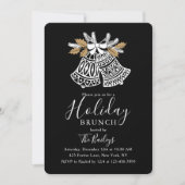 Holiday Brunch | Christmas Brunch Chic Bells Einladung (Vorderseite)