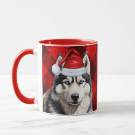 Holiday Buffalo Kariert Sibirien Husky Dog Weihnac Tasse
