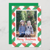 Holiday Buffalo Karo Weihnachtsfotokarte (Vorne/Hinten)