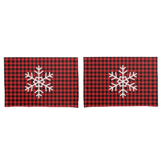 Holiday Buffalo Plaid Pillowcase Pair Kissenbezug (Vorderseite-Set)