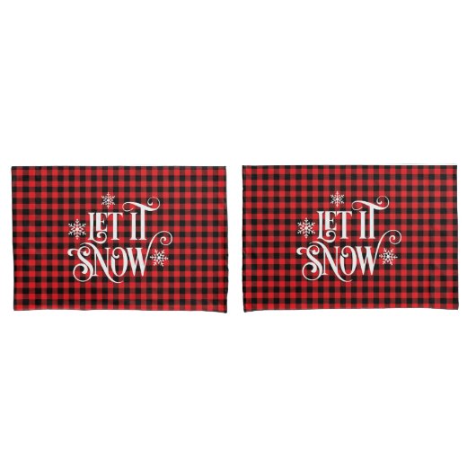 Holiday Buffalo Plaid Pillowcase Pair Kissenbezug (Vorderseite-Set)