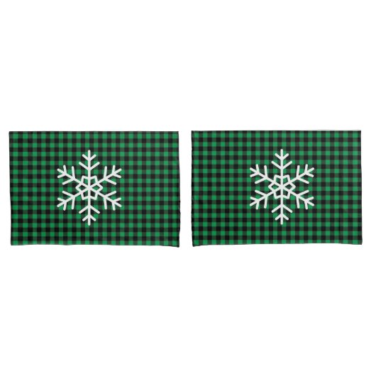 Holiday Buffalo Plaid Pillowcase Pair Kissenbezug (Vorderseite-Set)