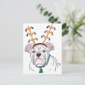 Holiday Bulldog Postkarten (Stehend Vorderseite)