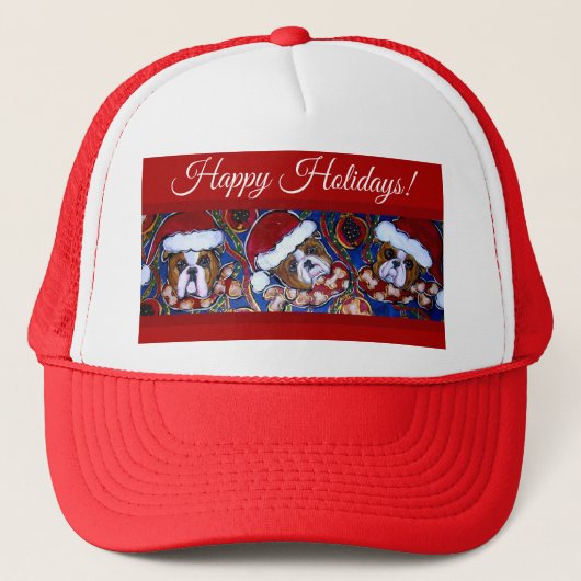 Holiday Bulldog Truckerkappe (Vorderseite)