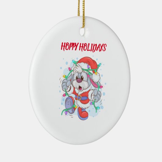 Holiday Bunny Christmas Ornament (Rechts)